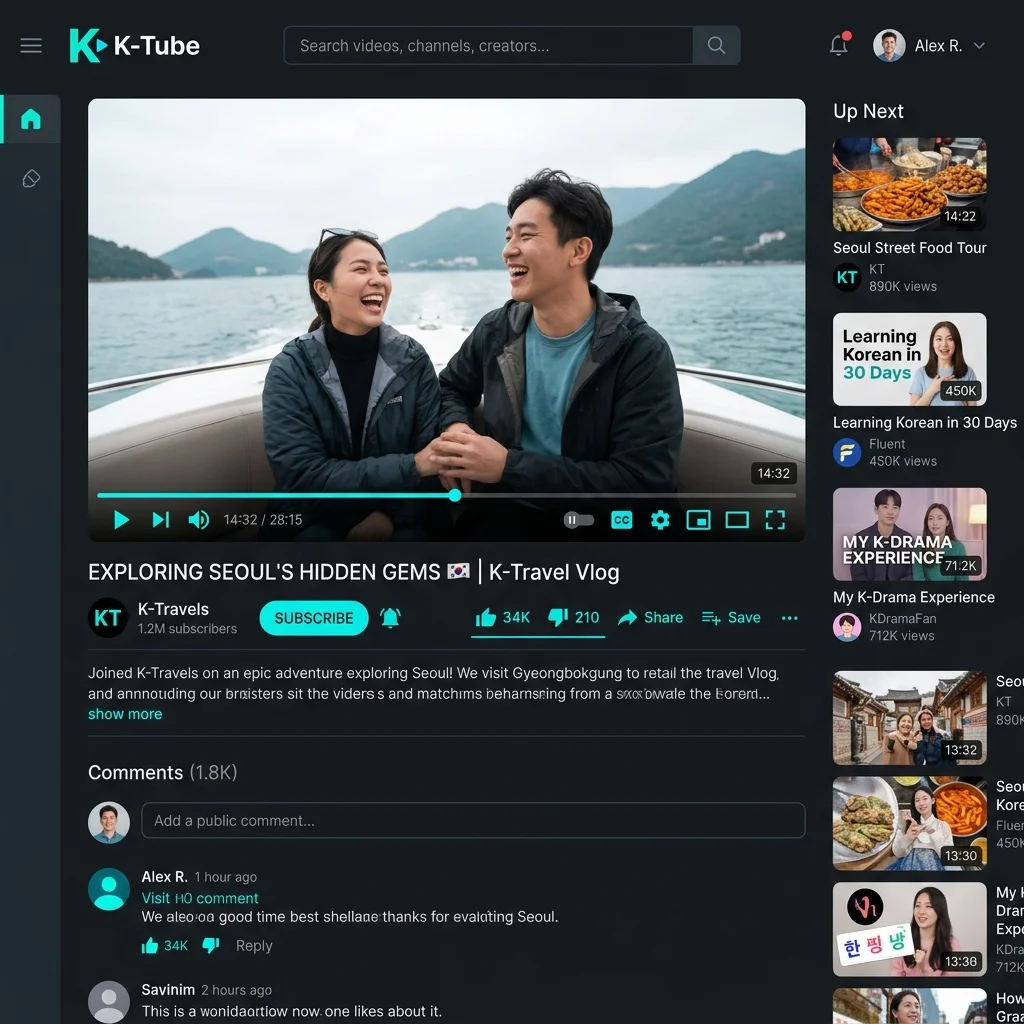 YouTube Clone Main Screen